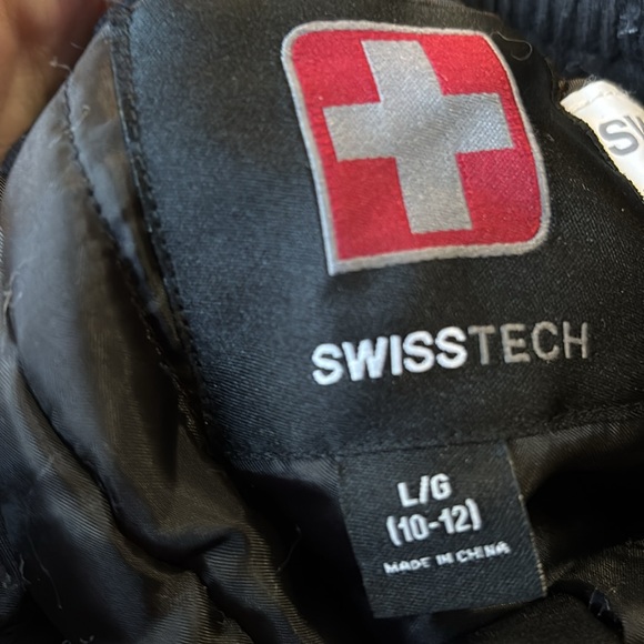 Unisex Swiss Tech  black snow/cold weather pants Youth large 10-12 - Picture 5 of 7